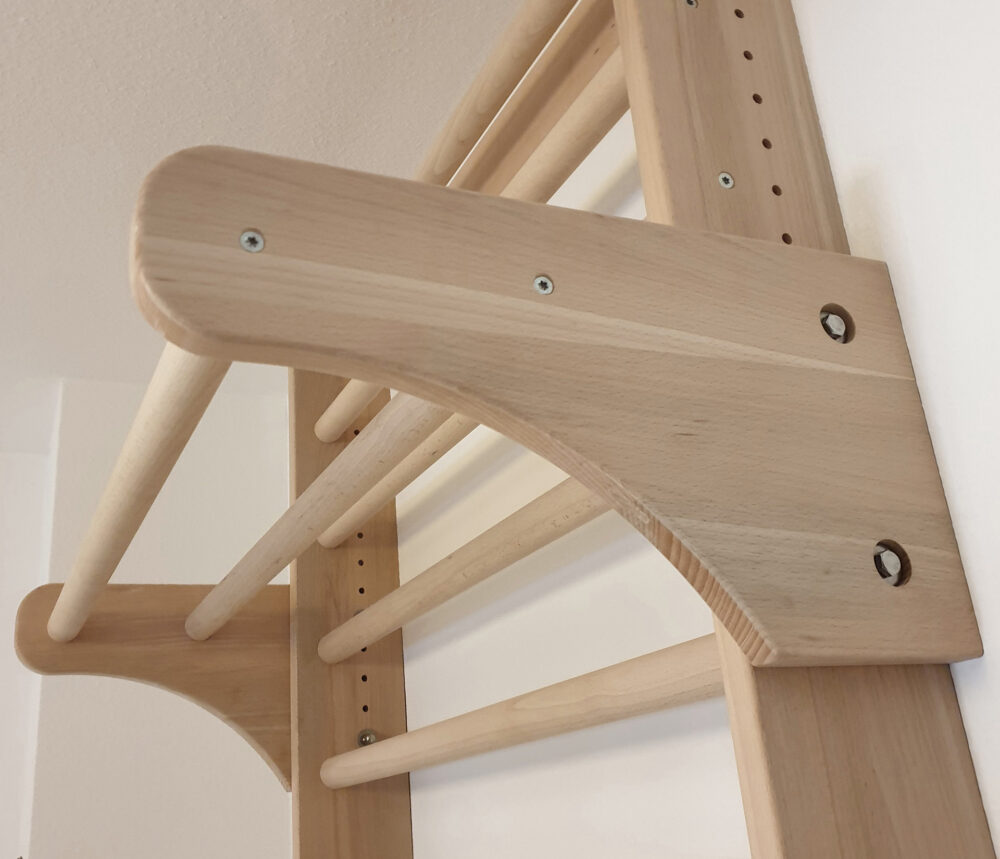 Ausleger an der selbstgebauten Sprossenwand